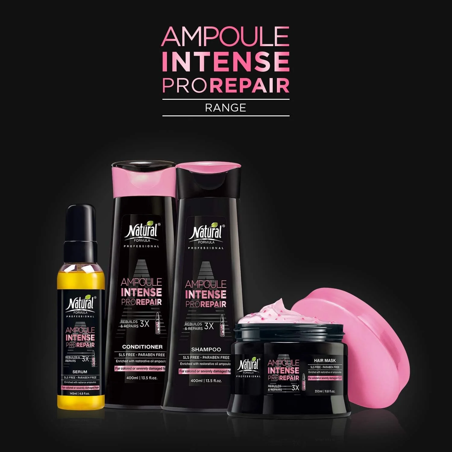 نرم کننده موی سر آمپولی فشرده نچرال فرمولا | بازسازی، تغذیه و ترمیم موهای شما 400 میلی لیتر