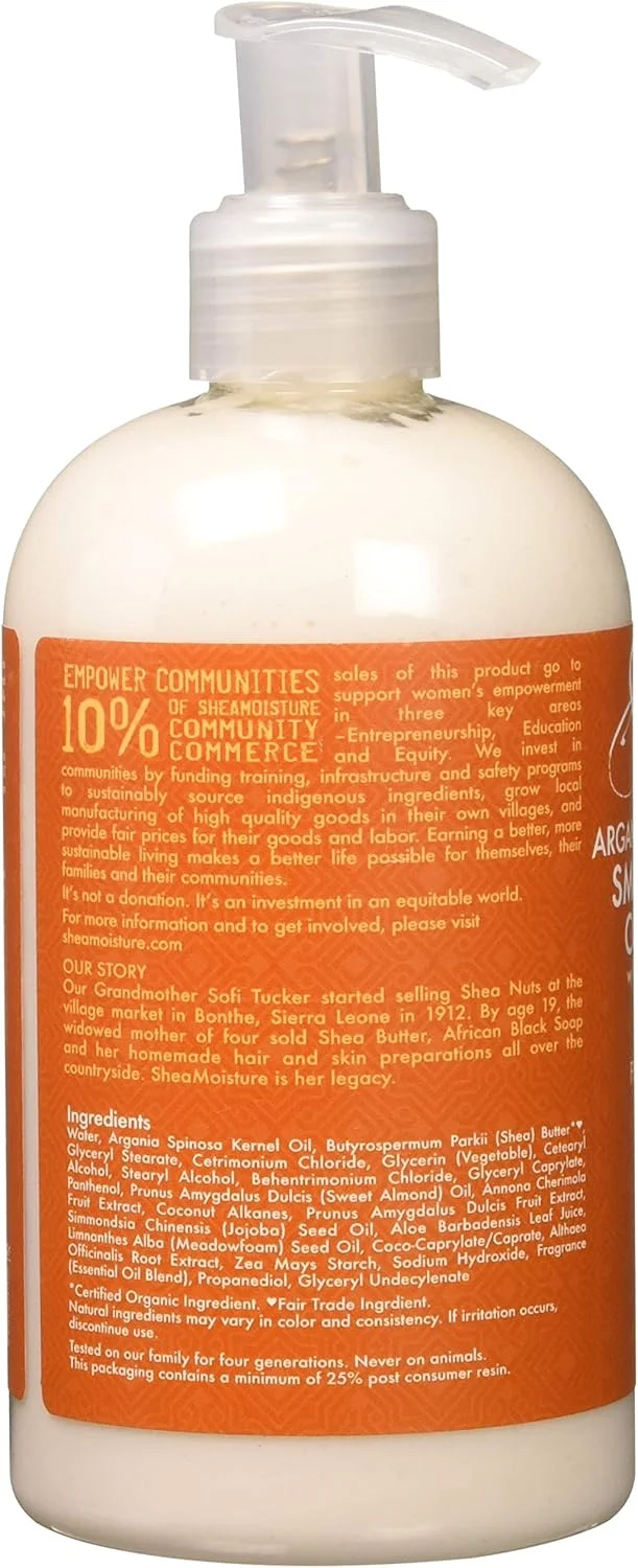 نرم کننده مو شی مویسچر حاوی روغن آرگان و شیر بادام صاف کننده و رام کننده مو مناسب آقایان و بانوان - 384 میلی لیتر