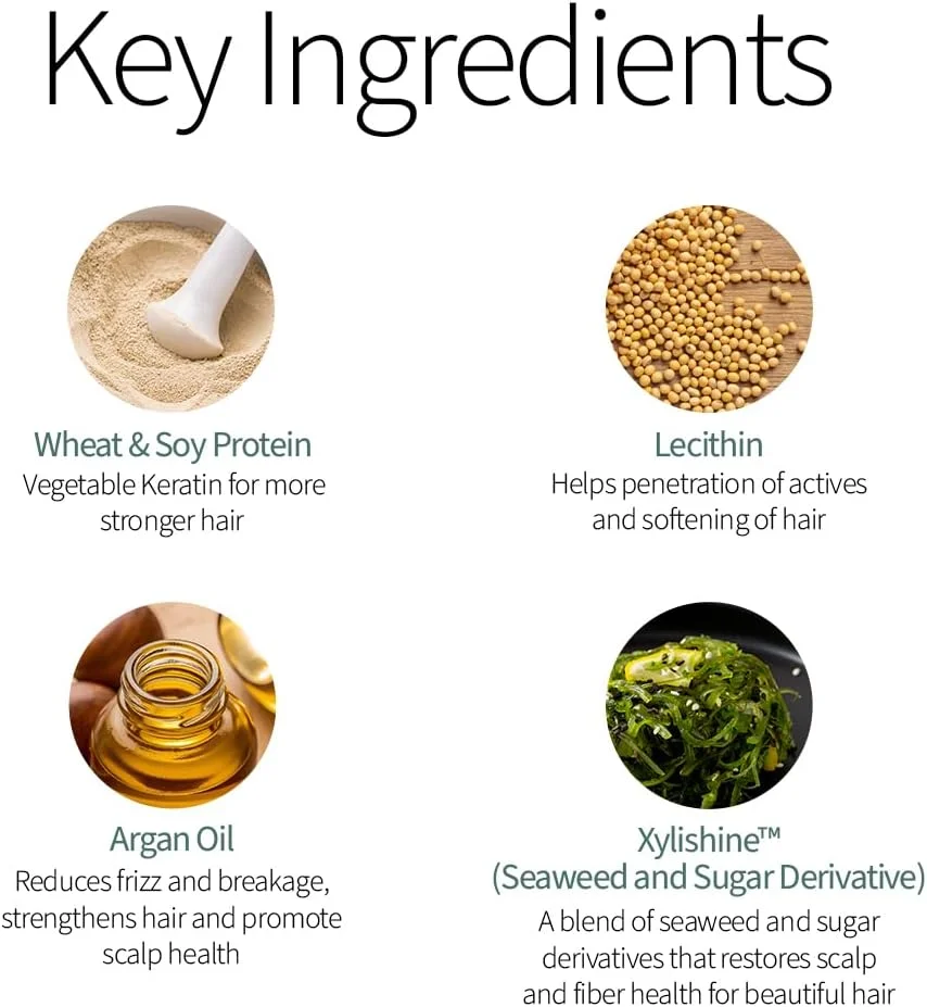 نرم کننده ترمیم کننده کراتین مو مردانه و زنانه MEOLA - آبرسانی عمیق، کنترل وز و جلوگیری از موخوره برای موهای خشک، غنی شده با کراتین گیاهی، روغن آرگان و Lipobelle Glacier برای استحکام و درخشندگی