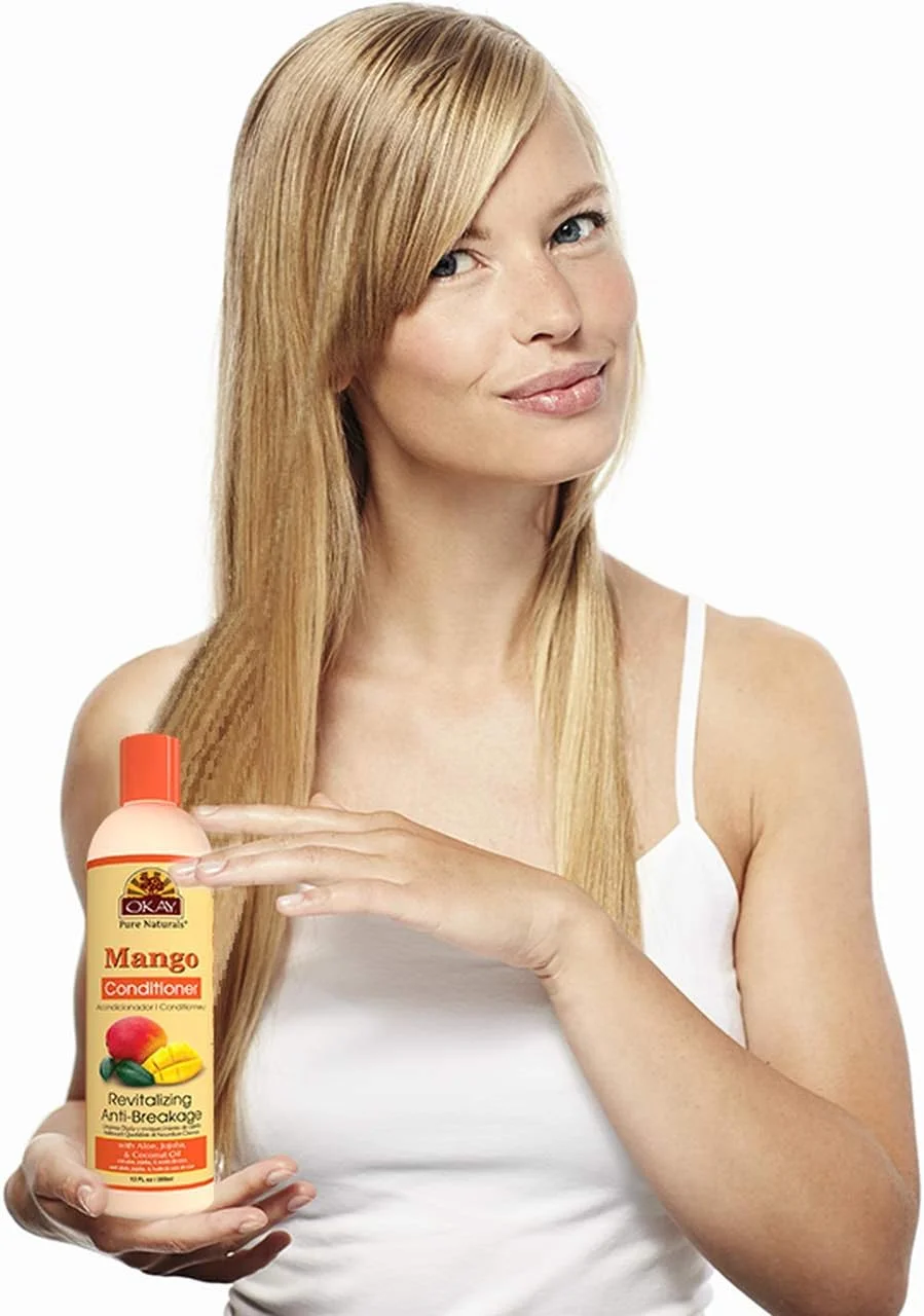 نرم کننده ضد شکستگی مو انبه اوکی | مناسب برای انواع مو | احیا کننده - ترمیم کننده - بازگرداننده رطوبت | حاوی آلوئه ورا، جوجوبا و روغن نارگیل | فاقد پارابن، سیلیکون و سولفات | 355 میلی لیتر