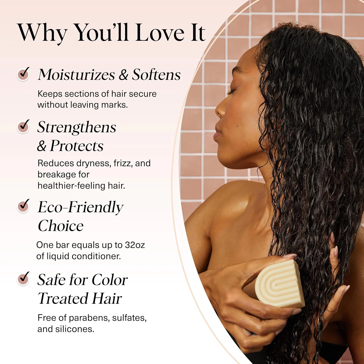 نرم کننده عمیق مو با روغن نارگیل کیچ - نرم کننده سازگار با محیط زیست و بدون بطری، تغذیه کننده و ترمیم کننده موهای خشک و آسیب دیده، کاهش شکستگی مو، نرم کننده روزانه بدون مواد شیمیایی برای انواع مو