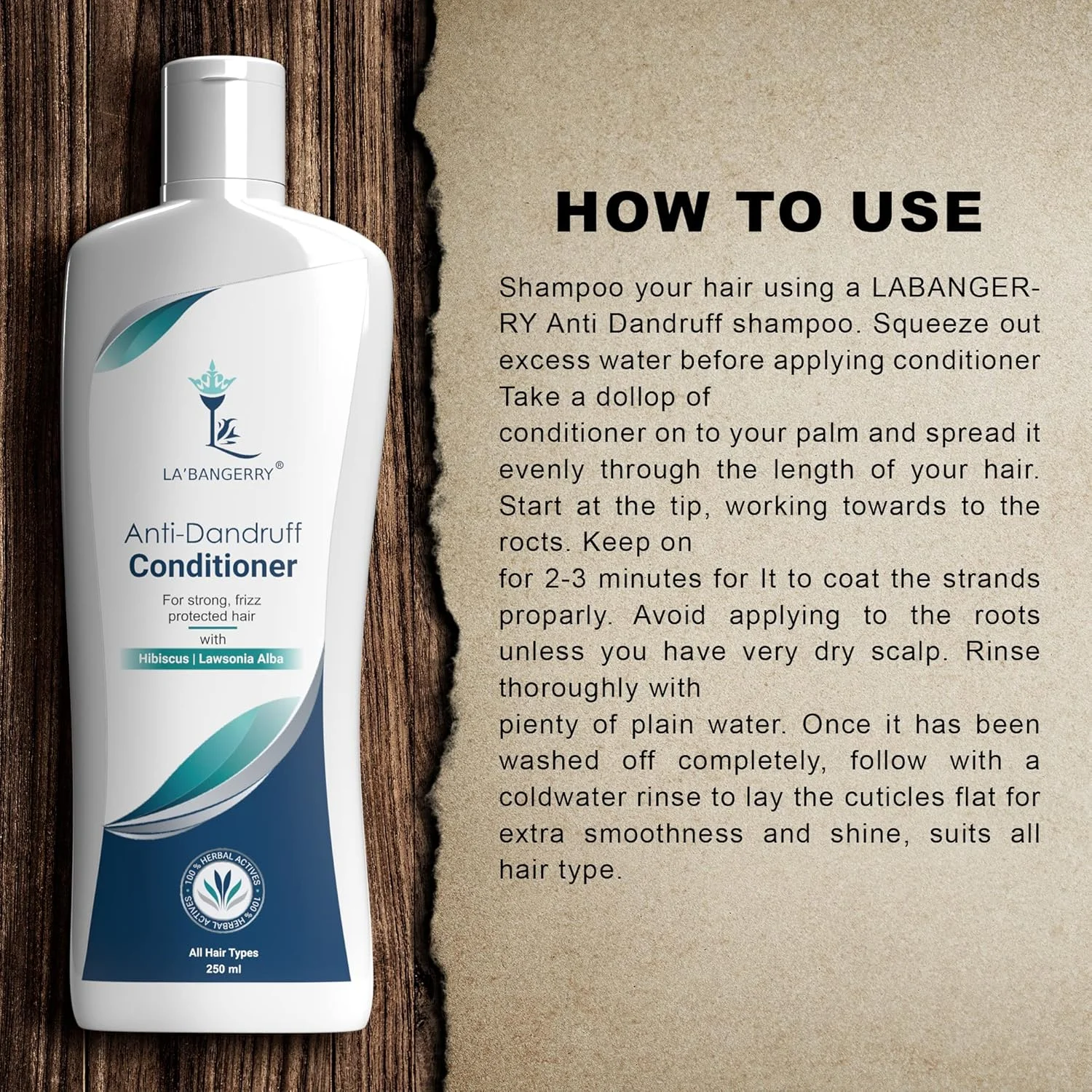 نرم کننده طبیعی ضد شوره سر لابنگری برای موهای خشک و آسیب دیده - نرم کننده ارگانیک ضد شوره برای آقایان و بانوان - 100% طبیعی و ایمن برای انواع مو