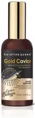 مجموعه مراقبت موی کراتین گلد خاویار شامل شامپو، نرم کننده، ماسک مو و سرم/روغن مو. (مجموعه کامل (4 تکه))