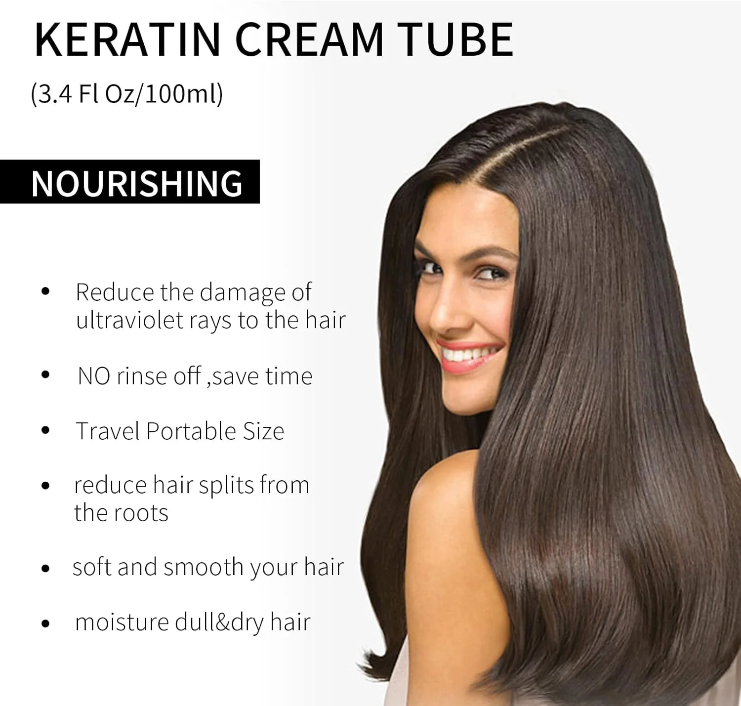 نرم کننده مو کراتین پروتئین بدون نیاز به آبکشی برای موهای خشک و آسیب دیده، کرم مرطوب کننده محافظت از حرارت PPT، نرم کننده ترمیم کننده عمیق و ایمن برای رنگ مو غنی شده با روغن نارگیل و آمینو اسید گندم