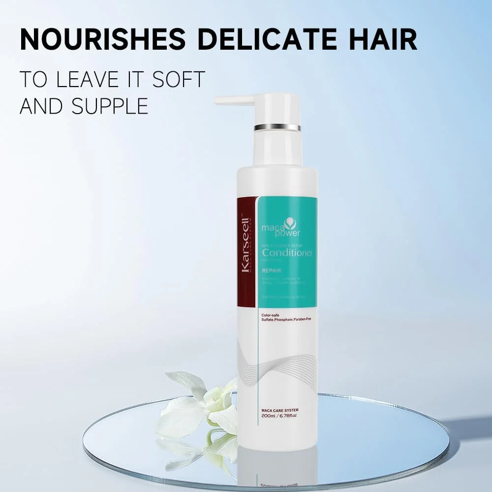 نرم کننده حجم دهنده موهای نازک کارسيل، ماسک موی سبک اسانس برای موهای خشک و آسیب دیده انواع مو 200 میلی لیتر