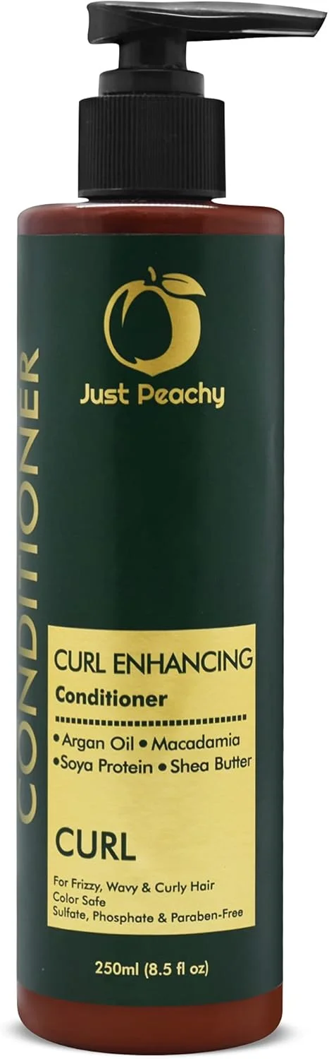 نرم کننده تقویت کننده فر مو جاست پیچی | روغن آرگان مراکشی؛ پروتئین سویا، روغن ماکادمیا و کره شی | محافظ رنگ مو | برای موهای وز، موج دار و فر | بدون سولفات، پارابن، فسفات | 100% وگان | 250 میلی لیتر