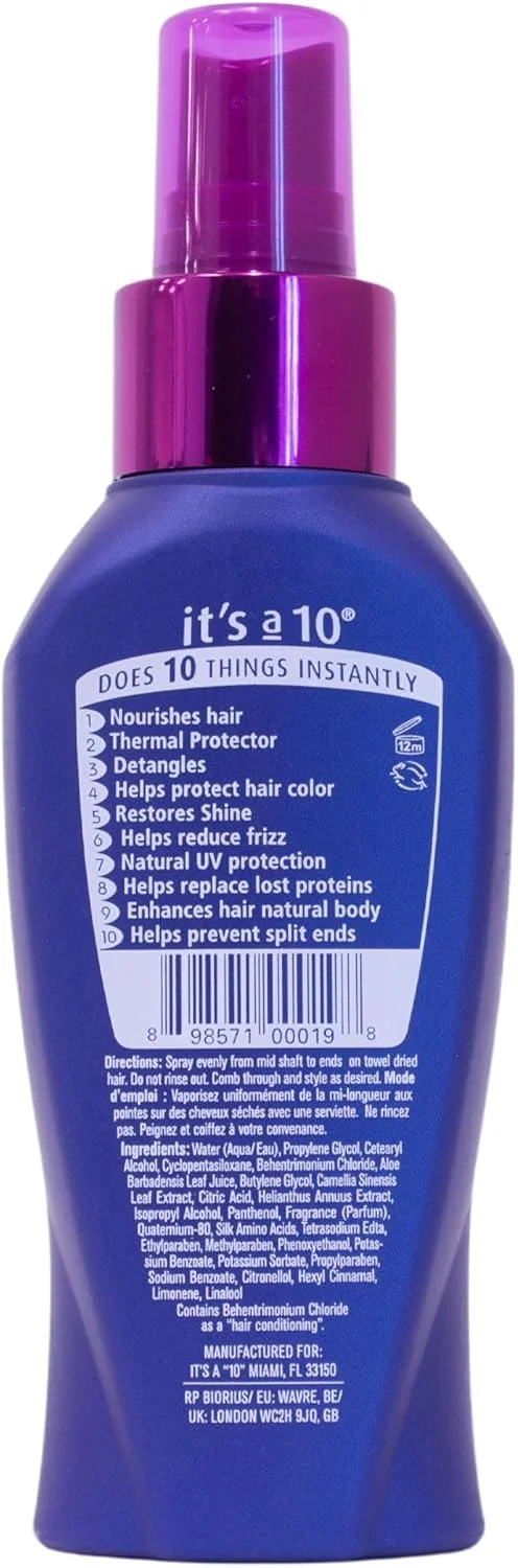 محصول معجزه آسای نرم کننده و حالت دهنده مو ایتس اِ 10 هیرکر، 118 میلی لیتر