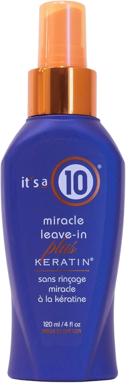 محصول نرم کننده و ترمیم کننده مو ایتس اِ 10 مدل Miracle Leave-In Plus Keratin، حجم 118 میلی لیتر