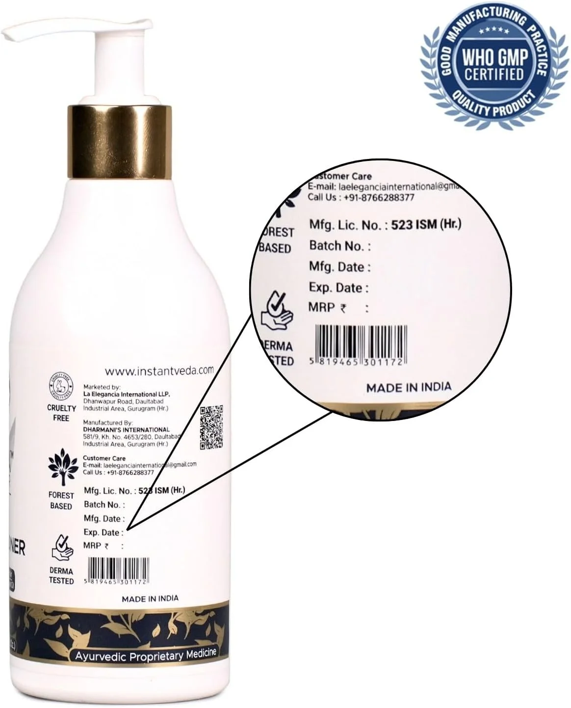 نرم کننده مو حاوی آب چای اینستنت ودا 280 میلی لیتر (تک عددی) سفید