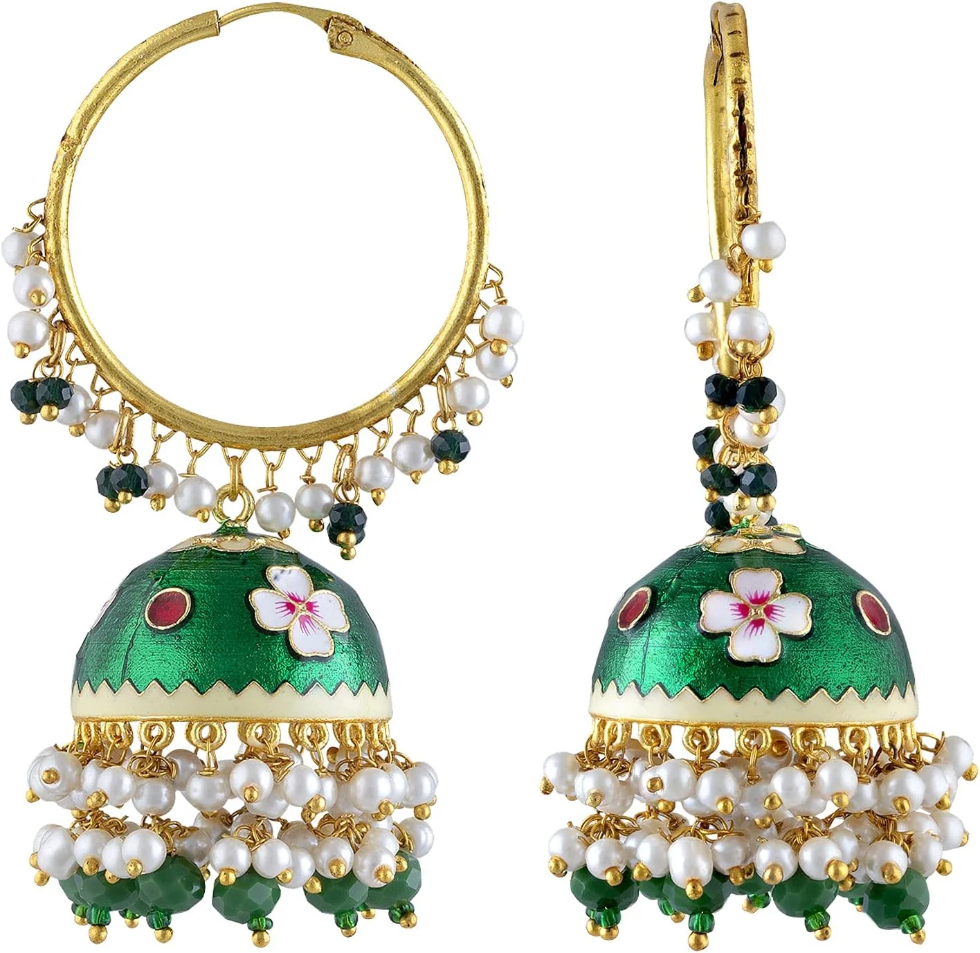 گوشواره های آویز Jhumka Jhumki زنانه به سبک مهمانی بالیوود Aheli، جواهرات مد روز قومی هندی برای عروسی، سبز گوشواره های آویز Jhumka Jhumki زنانه به سبک مهمانی بالیوود Aheli، جواهرات مد روز قومی هندی برای عروسی، سبز