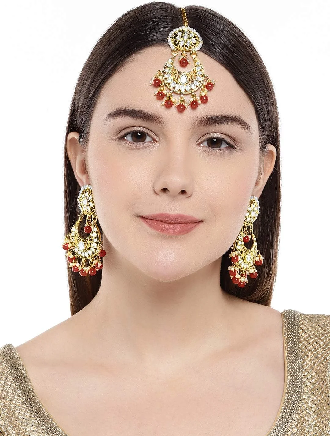 آهلی گوشواره های سبک بالیوود نگین دار، مروارید و مهره های رنگی، ست مانگ تیکا، جواهرات مد روز سنتی هندی برای زنان (سبز) آهلی گوشواره های سبک بالیوود نگین دار، مروارید و مهره های رنگی، ست مانگ تیکا، جواهرات مد روز سنتی هندی برای زنان (سبز)