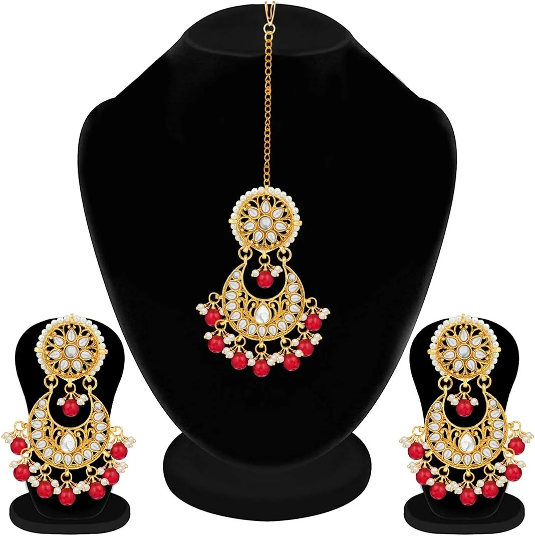 آهلی گوشواره های سبک بالیوود نگین دار، مروارید و مهره های رنگی، ست مانگ تیکا، جواهرات مد روز سنتی هندی برای زنان (سبز) آهلی گوشواره های سبک بالیوود نگین دار، مروارید و مهره های رنگی، ست مانگ تیکا، جواهرات مد روز سنتی هندی برای زنان (سبز)