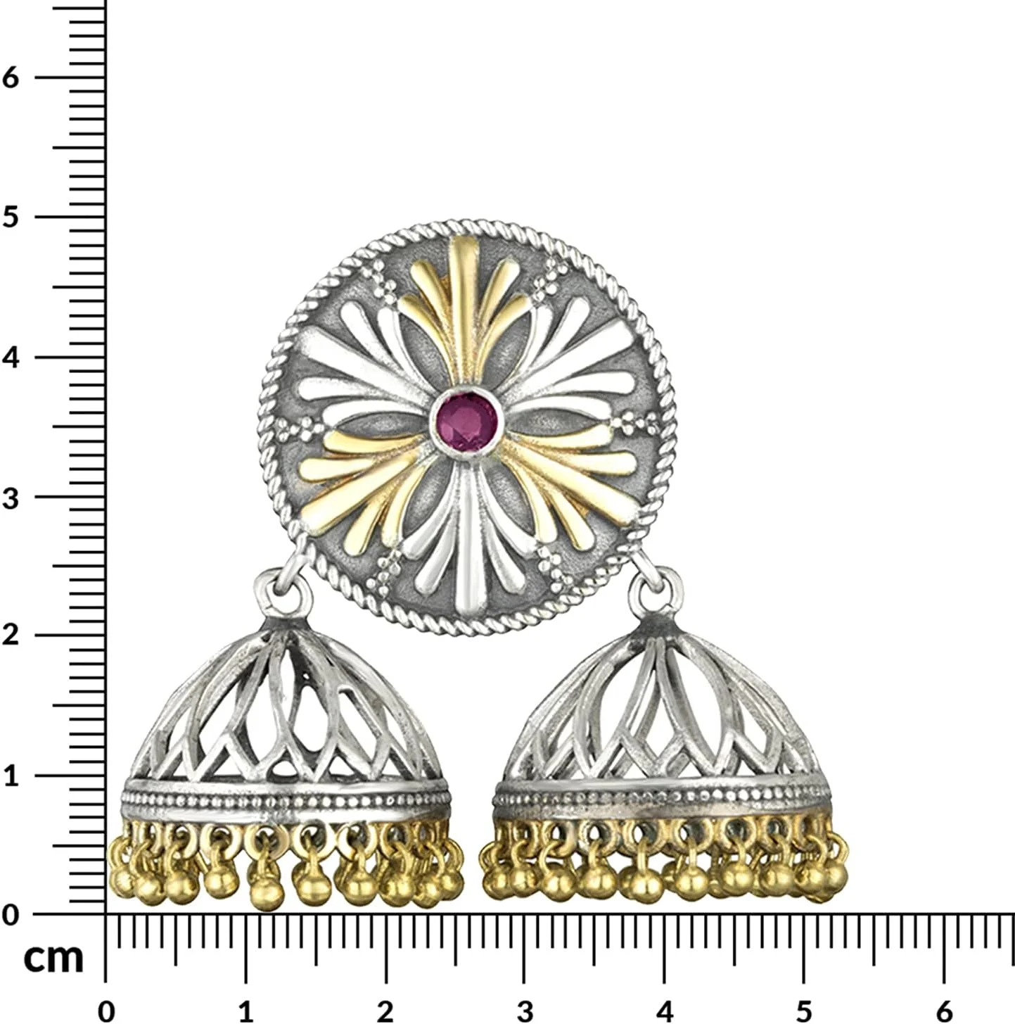 آهلی گوشواره های جومکی هندی با طراحی طاووس اکسید شده عتیقه دو رنگ، جواهرات مد روز قومی قبیله ای بالیوودی مناسب مهمانی برای زنان و دختران، بدون سنگ قیمتی