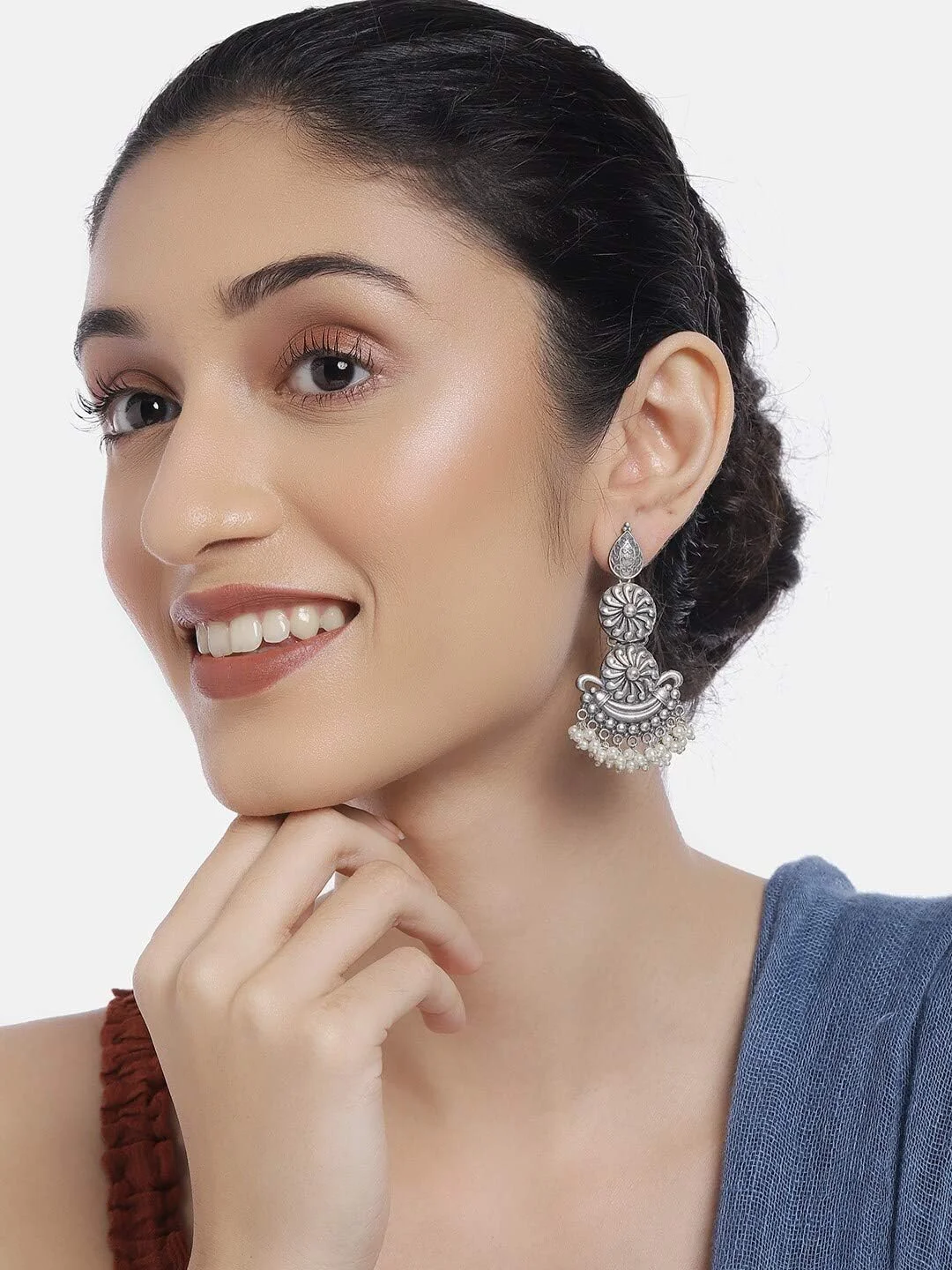 آهلی گوشواره های آویز قبیله ای بوهمی اکسید شده، جواهرات مد قومی هندی بالیوودی بوهمیان برای زنان آهلی گوشواره های آویز قبیله ای بوهمی اکسید شده، جواهرات مد قومی هندی بالیوودی بوهمیان برای زنان