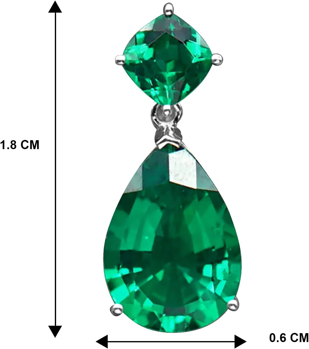 آهلی گوشواره های آویز نگین دار کریستال سبز با روکش نقره، جواهرات فشن هدیه برای زنان