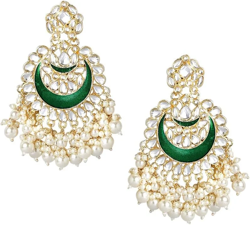 گوشواره های مجلسی عروسی قومی اهلی، جواهرات سنتی هندی برای زنان گوشواره های مجلسی عروسی قومی اهلی، جواهرات سنتی هندی برای زنان