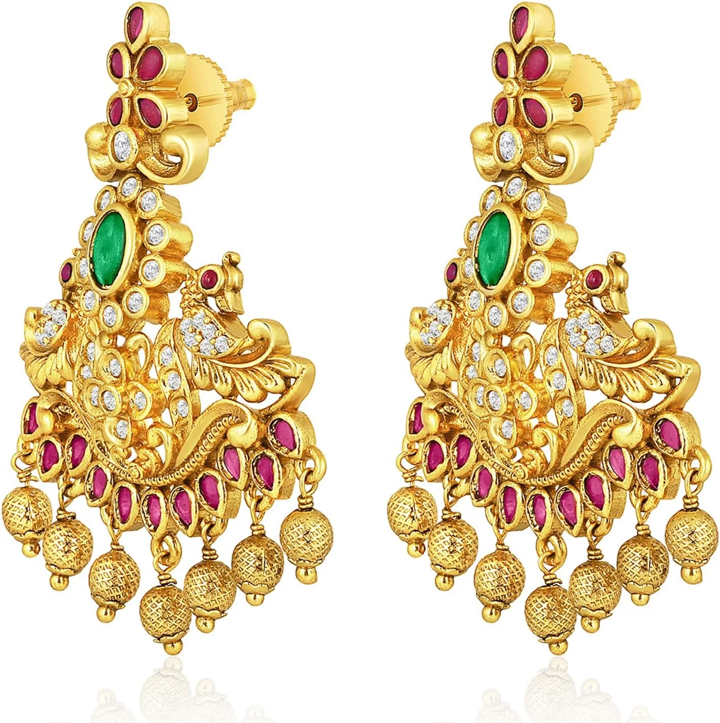 گوشواره های آویز نگین دار با سنگ مصنوعی روکش طلایی Aheli، جواهرات مد قومی، هدیه ای برای زنان گوشواره های آویز نگین دار با سنگ مصنوعی روکش طلایی Aheli، جواهرات مد قومی، هدیه ای برای زنان