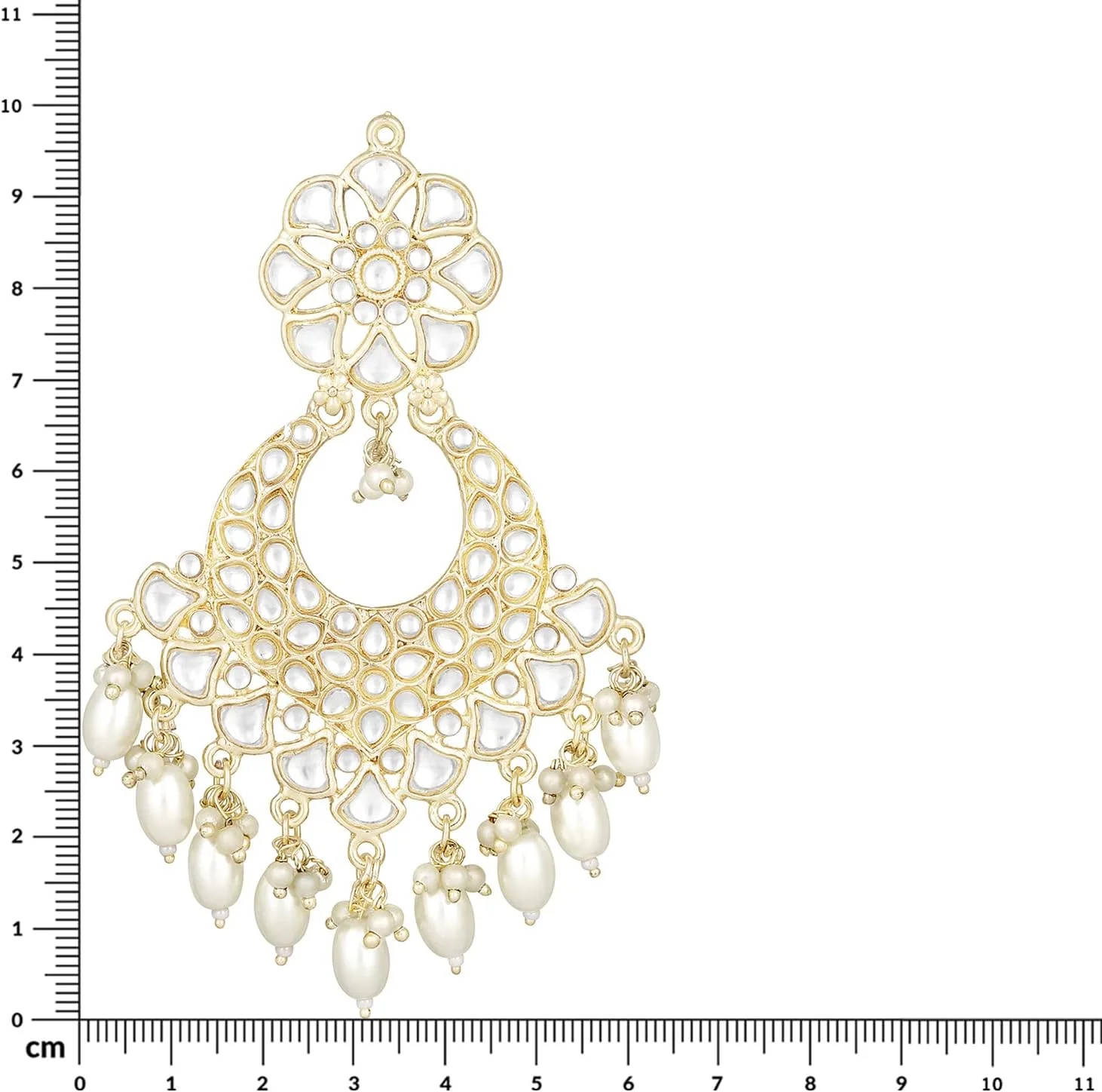 گوشواره های آویز چندبالی Aheli سنتی نگین دار Kundan و مروارید، زیورآلات قومیتی هدیه ای برای زنان گوشواره های آویز چندبالی Aheli سنتی نگین دار Kundan و مروارید، زیورآلات قومیتی هدیه ای برای زنان