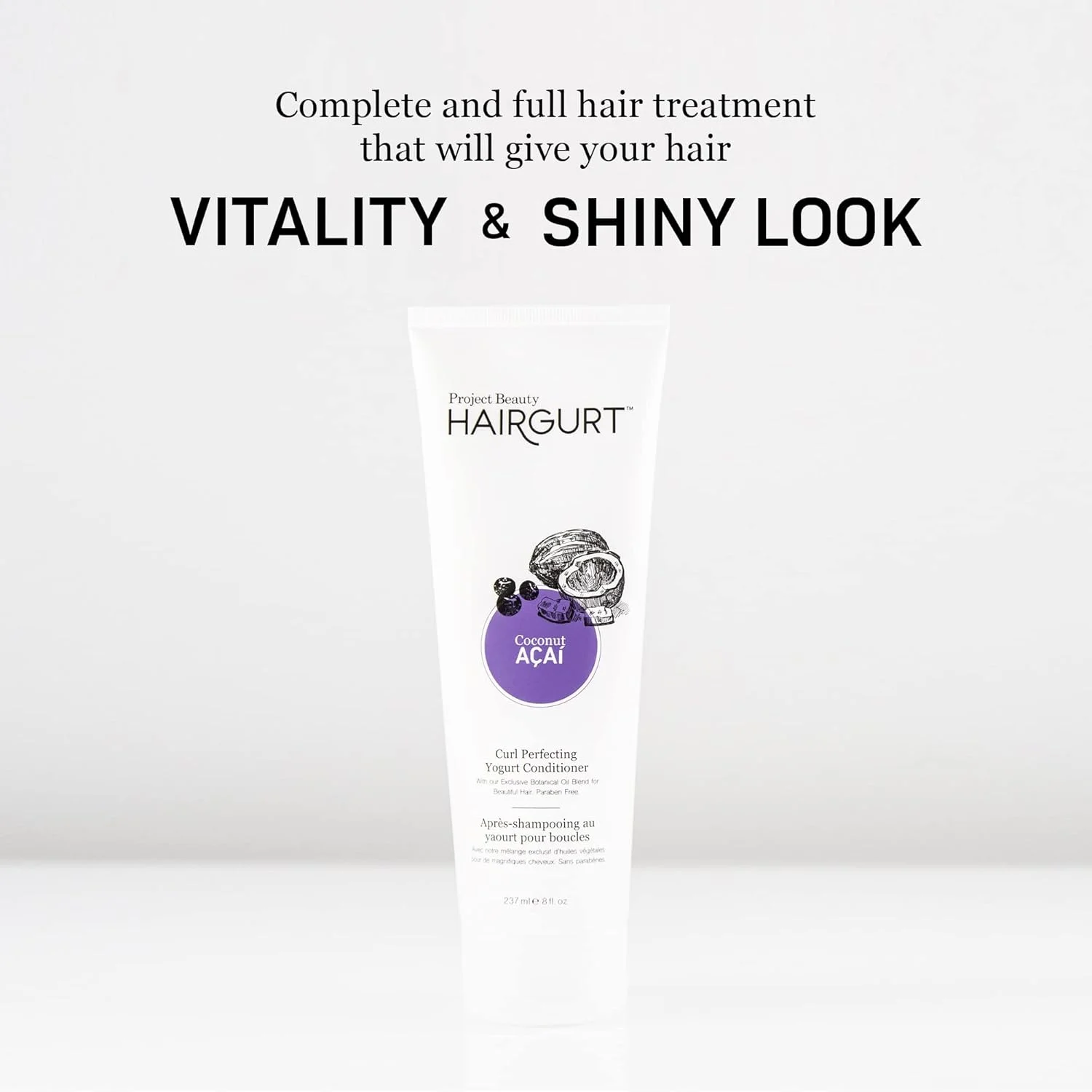 نرم کننده عمیق مو حاوی ماست Hairgurt، مناسب موهای فر، مجعد و موج دار؛ برای داشتن موهایی ضخیم تر و پرپشت تر. درمان عمیق مو.