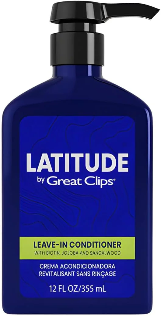 نرم کننده موی سر بدون نیاز به آبکشی GREAT CLIPS LATITUDE | نرم کننده آبرسان موی سر برای آقایان | تقویت کننده و احیا کننده مو | 355 میلی لیتر نرم کننده موی سر بدون نیاز به آبکشی GREAT CLIPS LATITUDE | نرم کننده آبرسان موی سر برای آقایان | تقویت کننده و احیا کننده مو | 355 میلی لیتر