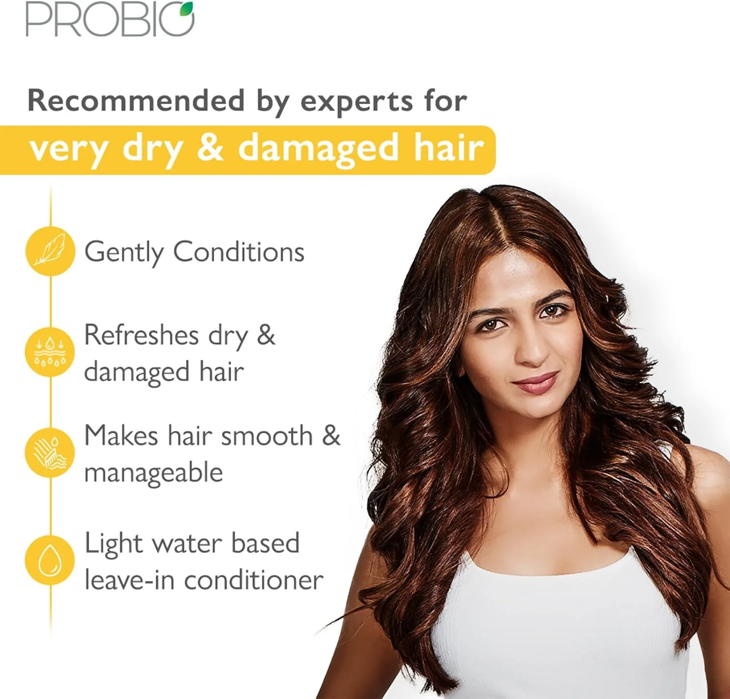 اسپری نرم کننده مو گودرج پروفشنال پروبیو عسل (100 میلی لیتر) | به نرمی و آبرسانی موهای خشک و آسیب دیده کمک می کند | حاوی عسل و روغن های مغذی