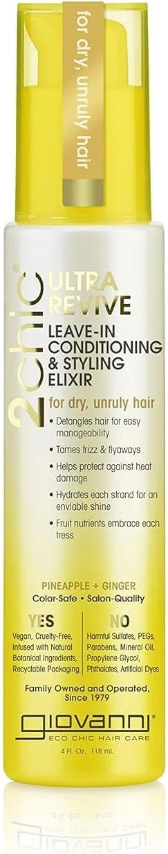 اکسیر حالت دهنده و نرم کننده موی سر جووانی 2Chic Ultra-Revive، 118 میلی لیتر اکسیر حالت دهنده و نرم کننده موی سر جووانی 2Chic Ultra-Revive، 118 میلی لیتر