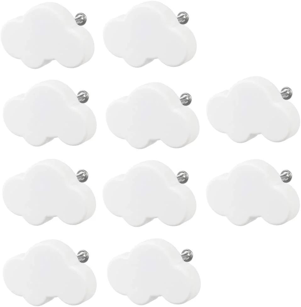 دستگیره های لاستیکی نرم SaiKer، 10 عدد دستگیره کابینت طرح ابر کارتونی، دستگیره های کشوی زیبا برای کودکان برای کابینت، در، کمد، کابینت آشپزخانه (سفید) دستگیره های لاستیکی نرم SaiKer، 10 عدد دستگیره کابینت طرح ابر کارتونی، دستگیره های کشوی زیبا برای کودکان برای کابینت، در، کمد، کابینت آشپزخانه (سفید)