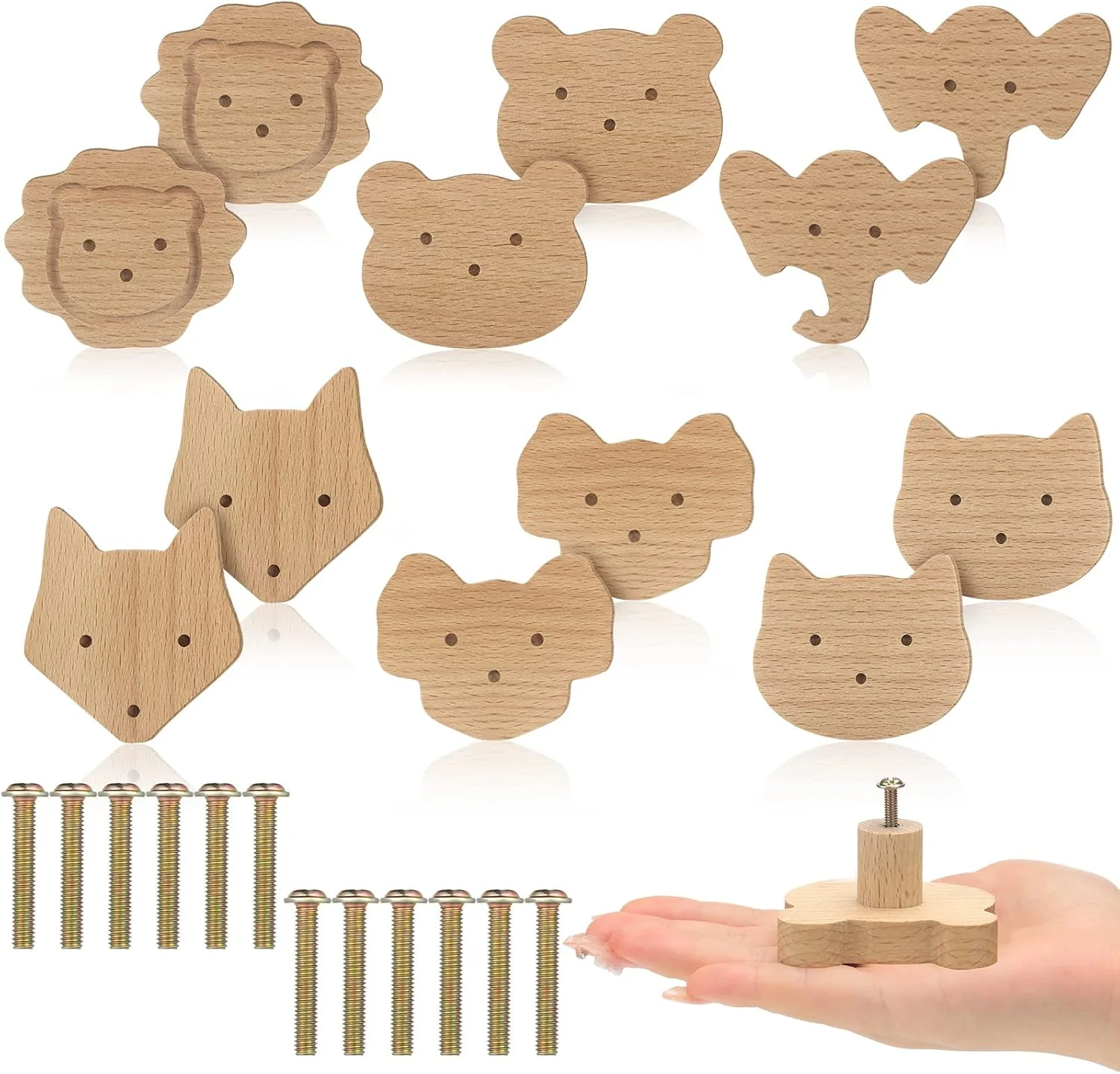 دستگیره های چوبی طرح حیوانات Qunclay، دستگیره های تزئینی چوبی کمد با پیچ، دستگیره های کشو چوبی طرح حیوانات دریایی و جنگلی، دستگیره های مبلمان، دستگیره های کشو اتاق کودک برای دکور (طرح های زیبا، 12 عددی) دستگیره های چوبی طرح حیوانات Qunclay، دستگیره های تزئینی چوبی کمد با پیچ، دستگیره های کشو چوبی طرح حیوانات دریایی و جنگلی، دستگیره های مبلمان، دستگیره های کشو اتاق کودک برای دکور (طرح های زیبا، 12 عددی)