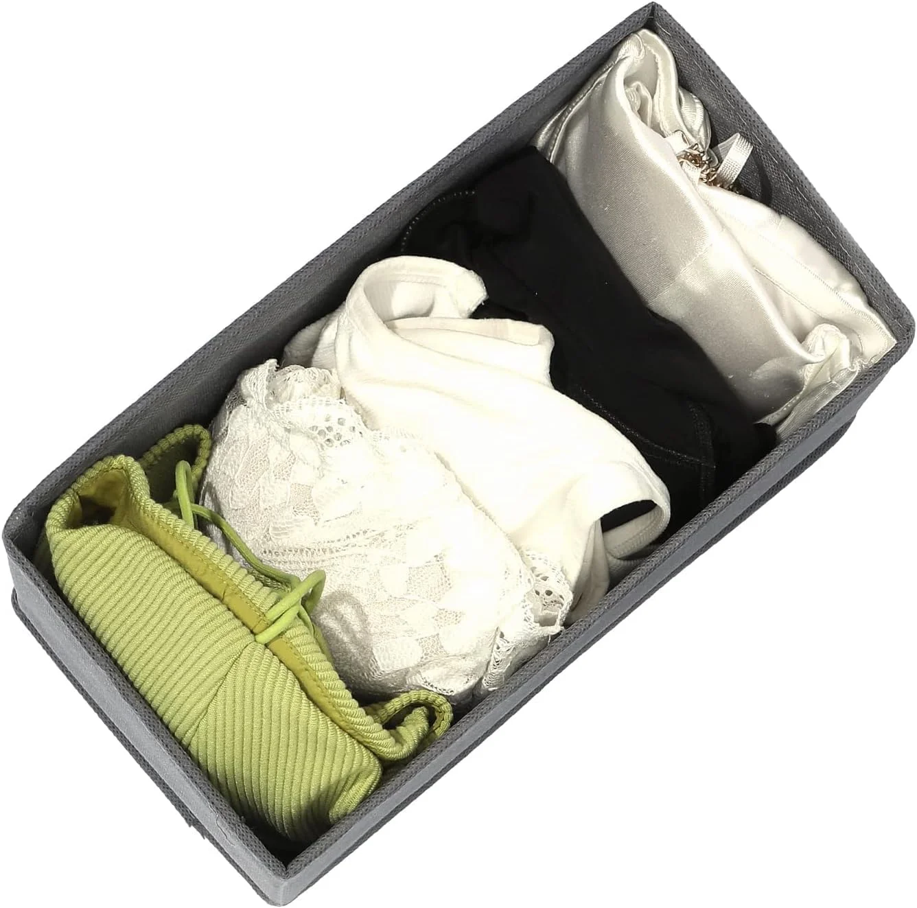 ست 3 عددی نظم دهنده کشو جوراب، تقسیم کننده لباس زیر، جعبه های نگهداری کمد و کشو برای شورت، جوراب ساق بلند و ساق شلواری (خاکستری، سایز آزاد) ست 3 عددی نظم دهنده کشو جوراب، تقسیم کننده لباس زیر، جعبه های نگهداری کمد و کشو برای شورت، جوراب ساق بلند و ساق شلواری (خاکستری، سایز آزاد)