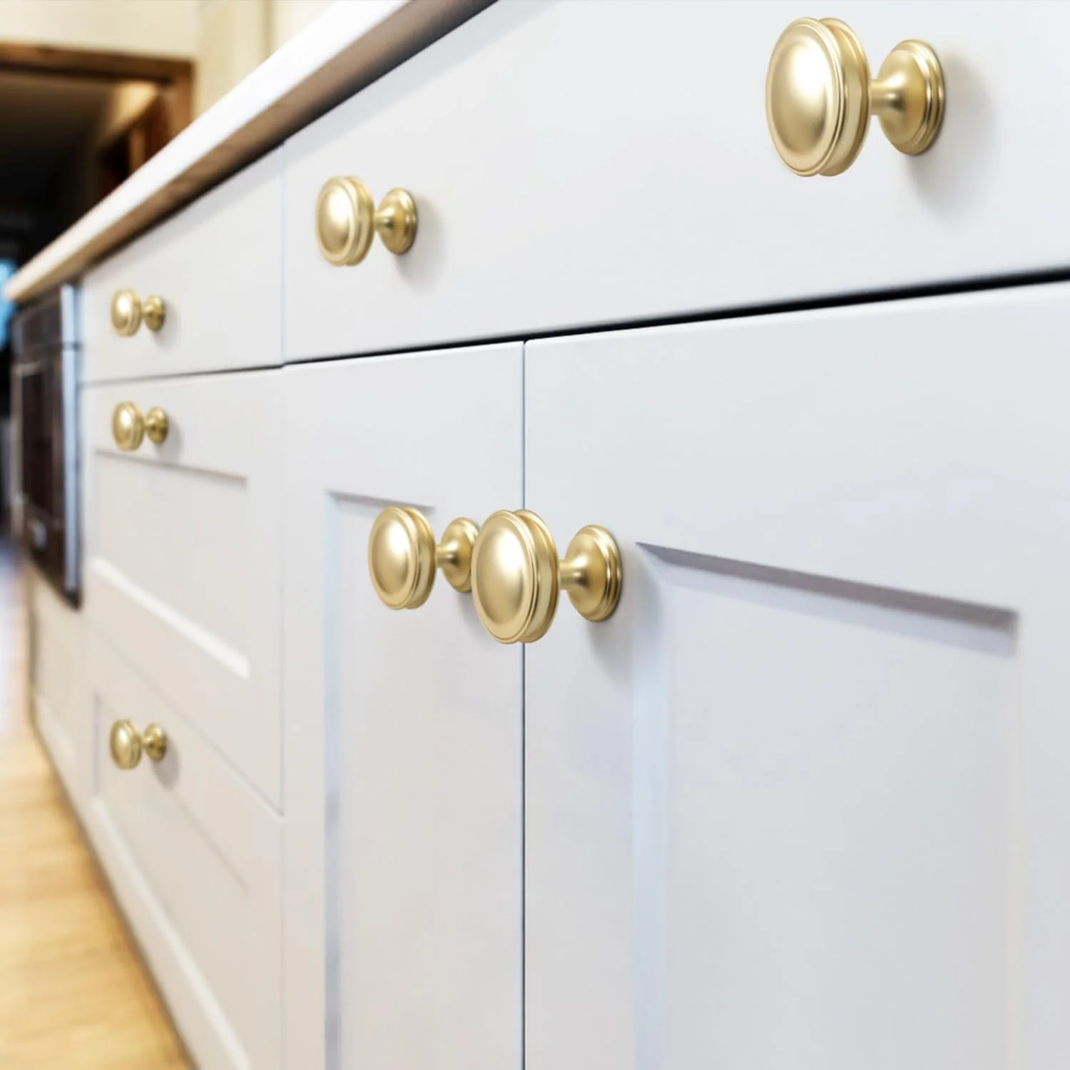 دستگیره کابینت طلایی OBABO، بسته 6 عددی، دستگیره حلقه ای کابینت قدیمی، سخت افزار مبلمان برای کشوهای کمد آشپزخانه، نصب آسان (مدل 3) دستگیره کابینت طلایی OBABO، بسته 6 عددی، دستگیره حلقه ای کابینت قدیمی، سخت افزار مبلمان برای کشوهای کمد آشپزخانه، نصب آسان (مدل 3)