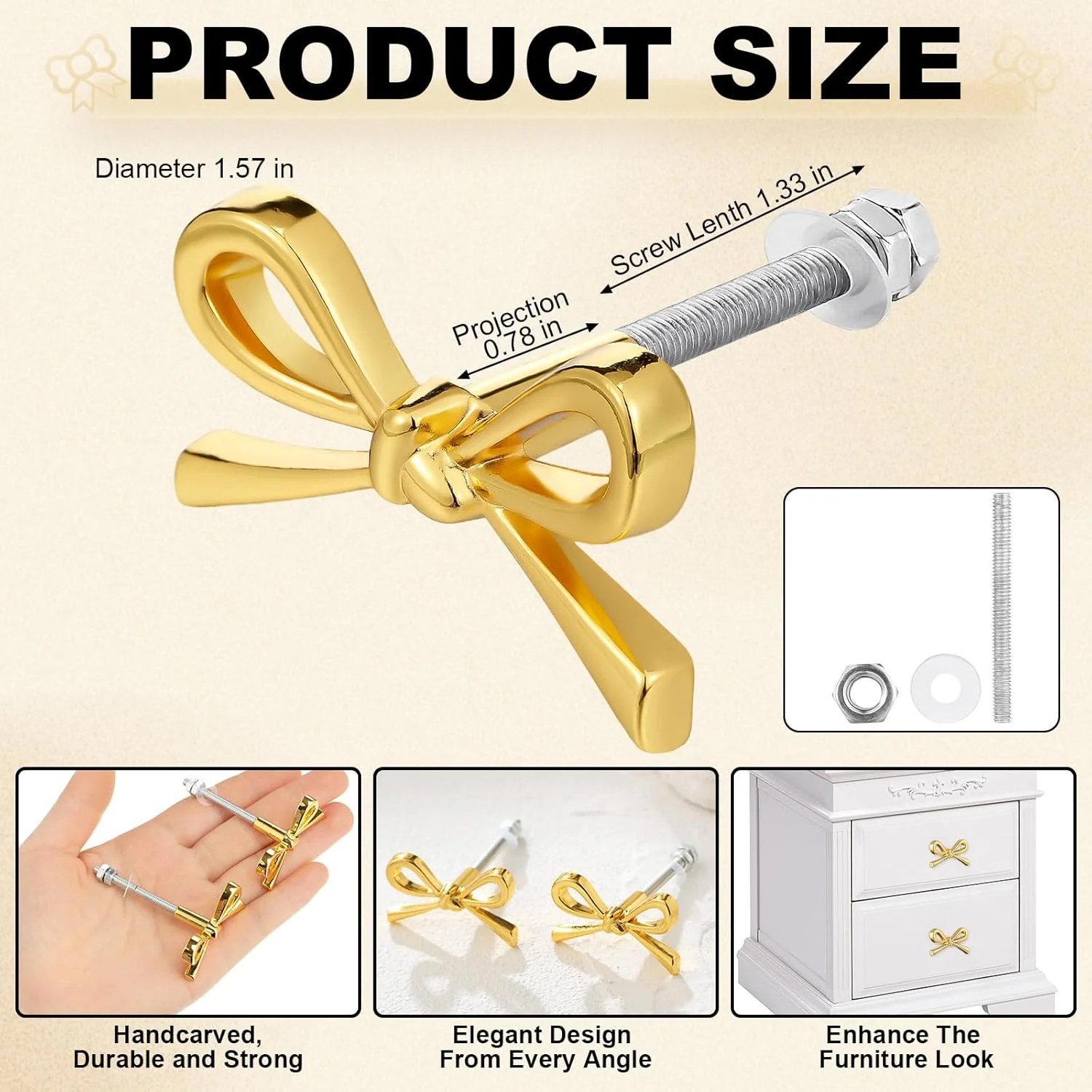 دستگیره های کشو کمانی MorningRo، دستگیره های فلزی کمانی کمد، دستگیره های کمانی قدیمی برای کمد، دستگیره های کمانی طلایی برای سخت افزار کابینت آشپزخانه اتاق خواب منزل (سبک ظریف، 1.6 x 1 اینچ)
