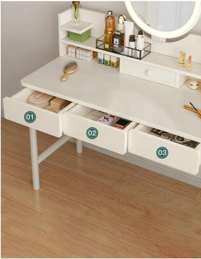 میز آرایش NKX با آینه تاشو و کشو میز آرایش NKX با آینه تاشو و کشو