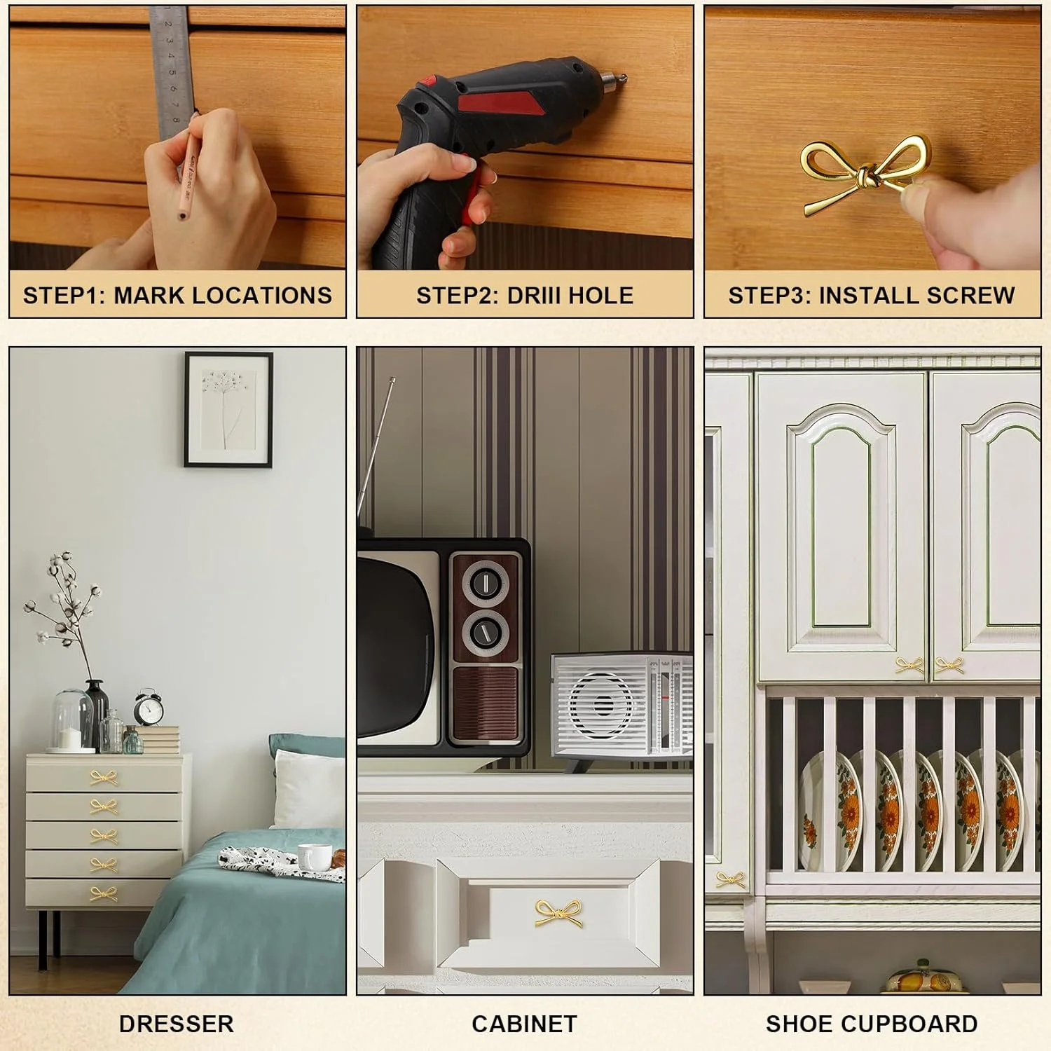 دستگیره های کشو کمانی MorningRo، دستگیره های فلزی کمانی کمد، دستگیره های کمانی قدیمی برای کمد، دستگیره های کمانی طلایی برای سخت افزار کابینت آشپزخانه اتاق خواب منزل (سبک ظریف، 1.6 x 1 اینچ)