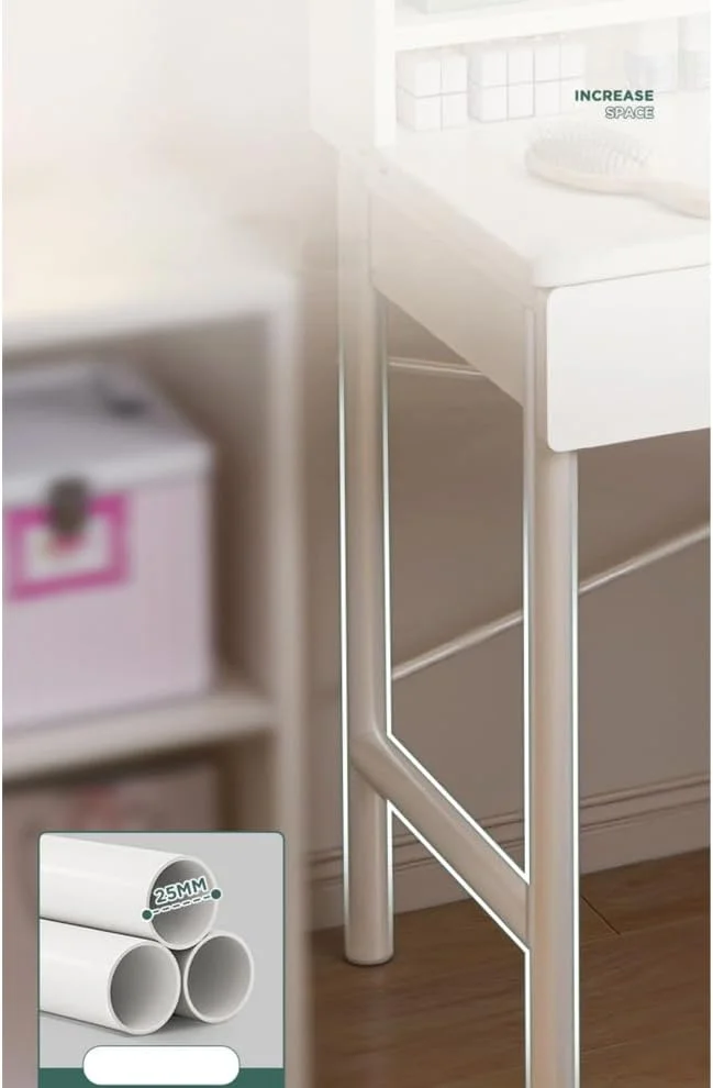 میز آرایش NKX با آینه تاشو و کشو میز آرایش NKX با آینه تاشو و کشو