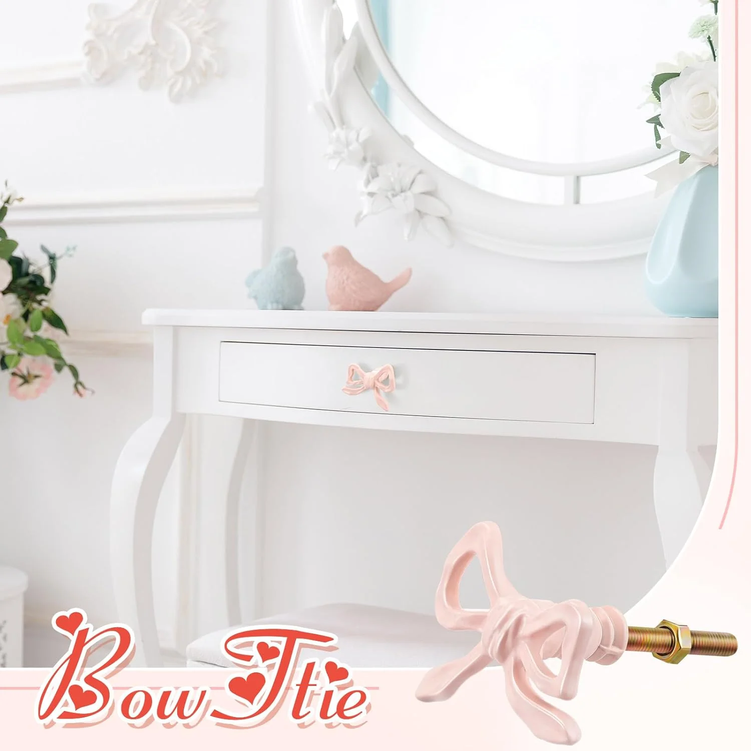 دستگیره پاپیونی صورتی MorningRo، 2 عددی، دستگیره کمد و کشو پاپیونی صورتی، دستگیره تزئینی مناسب اتاق خواب، کمد، کابینت آشپزخانه، درب شیشه ای و جالباسی دستگیره پاپیونی صورتی MorningRo، 2 عددی، دستگیره کمد و کشو پاپیونی صورتی، دستگیره تزئینی مناسب اتاق خواب، کمد، کابینت آشپزخانه، درب شیشه ای و جالباسی