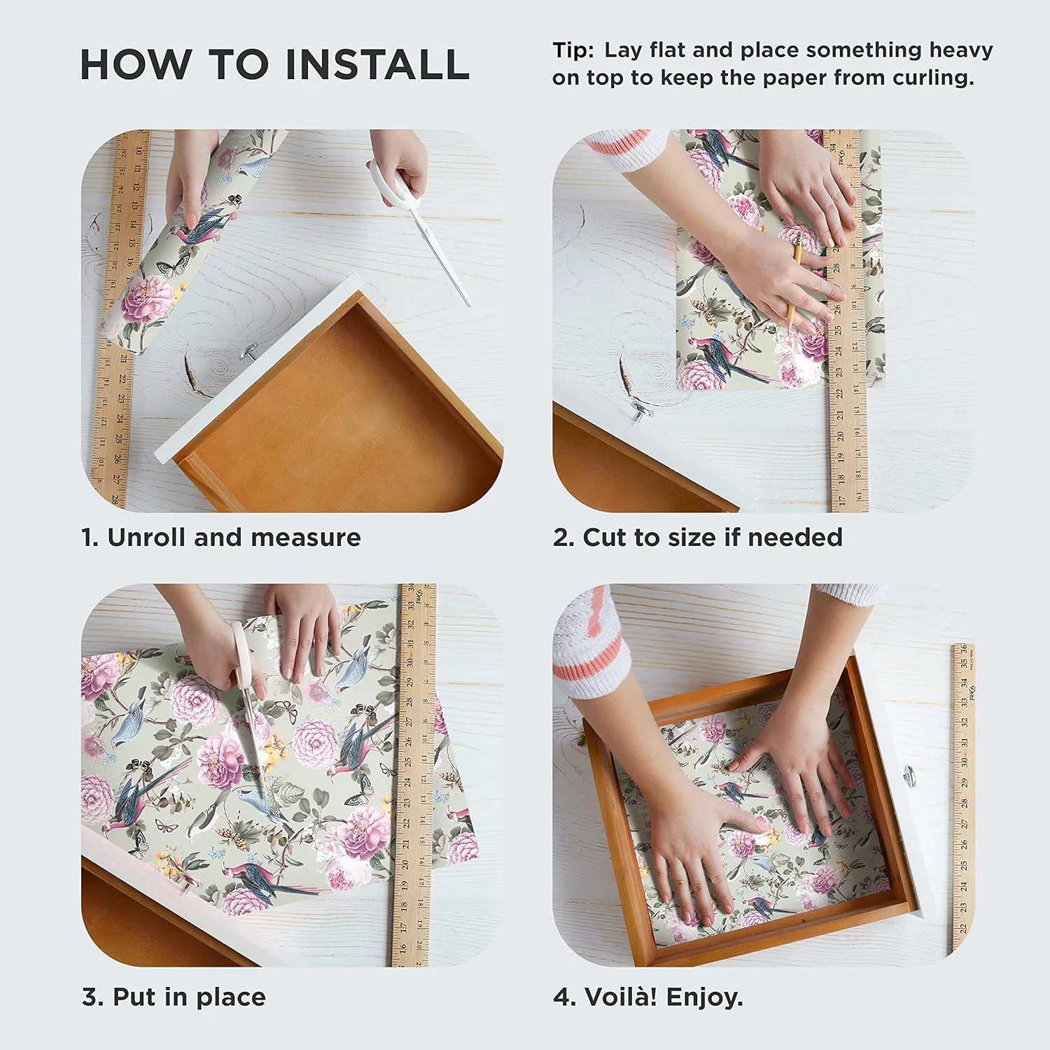 کاغذ خوشبو کننده کشو مریتون (رویال بلوم)، کاغذهای خوشبو کننده با رایحه تازه برای کشوهای کابینت، قفسه کمد، کمد لباس، مناسب برای آشپزخانه، حمام، میز آرایش (6 ورق)