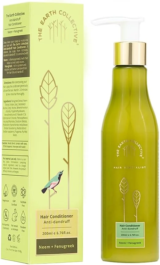 نرم کننده مو ضد شوره سر 200 میلی لیتر The Earth Collective - مبارزه با شوره سر و مرطوب کننده مو - بدون مواد شیمیایی مضر