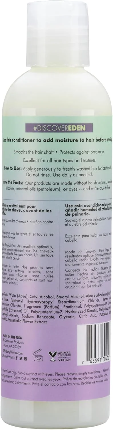 نرم کننده موی سر لوندر آلوئه ورا EDEN BodyWorks (236 میلی لیتر) - مرطوب کننده موهای خشک و آسیب دیده - فرموله شده برای انواع مو