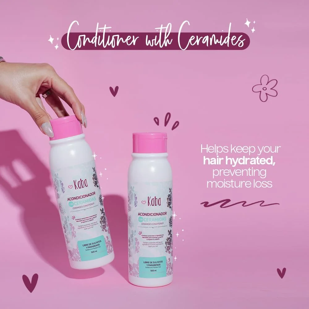 نرم کننده مو سرامید کابا D'Luchi مخصوص بانوان | نرم کننده برای موهای خشک، آسیب دیده و کم آب | ترمیم کننده موخوره | کنترل وز مو | 500 میلی لیتر