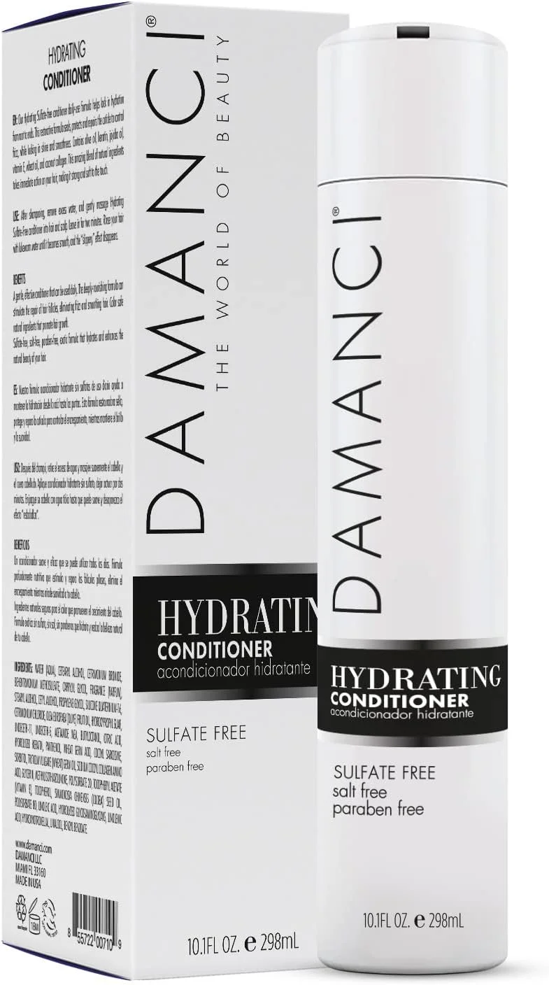 نرم کننده آبرسان و مرطوب کننده مو دامانسی برای موهای خشک، آسیب دیده و وز، بدون پارابن، بدون سولفات، بدون نمک، فرمول مغذی با روغن زیتون، کراتین، روغن جوجوبا و کلاژن نارگیل 295 میلی لیتر نرم کننده آبرسان و مرطوب کننده مو دامانسی برای موهای خشک، آسیب دیده و وز، بدون پارابن، بدون سولفات، بدون نمک، فرمول مغذی با روغن زیتون، کراتین، روغن جوجوبا و کلاژن نارگیل 295 میلی لیتر