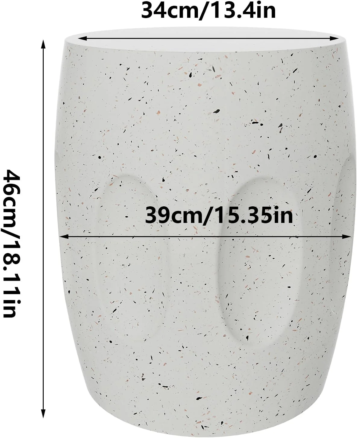 میز عسلی بتنی فضای باز مدل Medla: میز کناری بتنی، میز عسلی مدرن برای پاسیو، میز عسلی سبک وزن، چهارپایه باغی برای اتاق نشیمن، اتاق خواب، دکوراسیون منزل