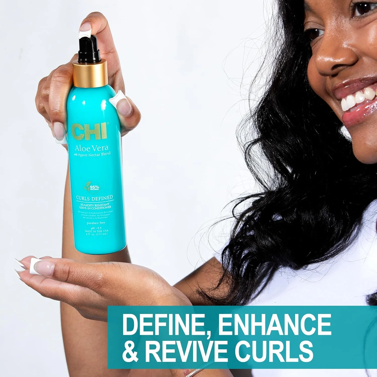 نرم کننده موی سر بدون نیاز به آبکشی مقاوم در برابر رطوبت حاوی آلوئه ورا CHI، برای فر های مشخص، صاف و بدون وز، بدون سولفات، پارابن و تست حیوانی، 177 میلی لیتر نرم کننده موی سر بدون نیاز به آبکشی مقاوم در برابر رطوبت حاوی آلوئه ورا CHI، برای فر های مشخص، صاف و بدون وز، بدون سولفات، پارابن و تست حیوانی، 177 میلی لیتر