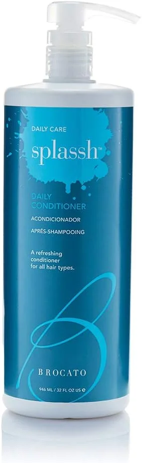 نرم کننده مو روزانه Brocato Splassh: نرم کننده مرطوب کننده با کراتین تقویت کننده و آلوئه ورا، بابونه و رزماری طبیعی - بدون سولفات یا پارابن - برای انواع مو - 946 میلی لیتر نرم کننده مو روزانه Brocato Splassh: نرم کننده مرطوب کننده با کراتین تقویت کننده و آلوئه ورا، بابونه و رزماری طبیعی - بدون سولفات یا پارابن - برای انواع مو - 946 میلی لیتر