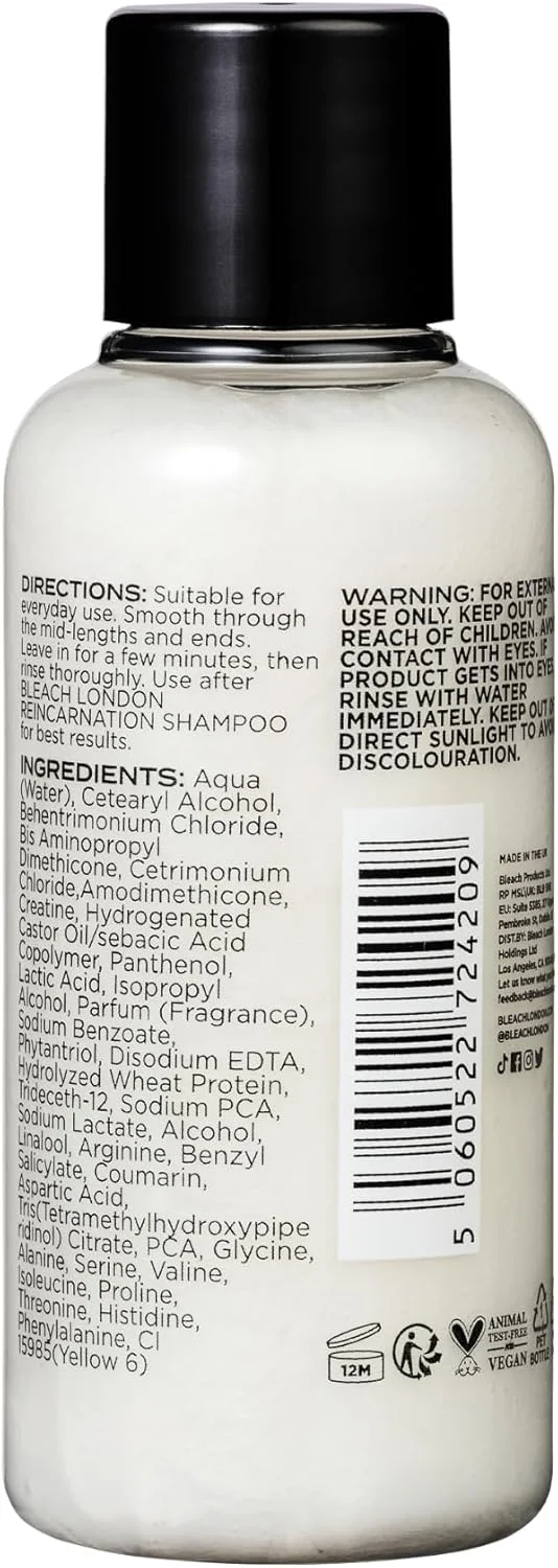 نرم کننده ترمیم کننده پیوند مو Bleach London Reincarnation مینی (75 میلی لیتر): مراقبت روزانه تقویتی برای انواع مو - وگان و دارای تاییدیه PETA، فاقد پارابن نرم کننده ترمیم کننده پیوند مو Bleach London Reincarnation مینی (75 میلی لیتر): مراقبت روزانه تقویتی برای انواع مو - وگان و دارای تاییدیه PETA، فاقد پارابن