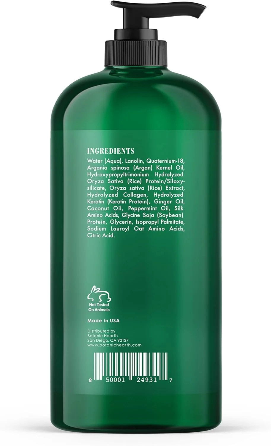 نرم کننده مو نعناع فلفلی Botanic Hearth - نرم کننده مو برای موهای خشک، آسیب دیده و رنگ شده - نرم کننده حجم دهنده برای موهای نازک و کم پشت - بدون پارابن و سولفات - مناسب آقایان و بانوان - 473 میلی لیتر