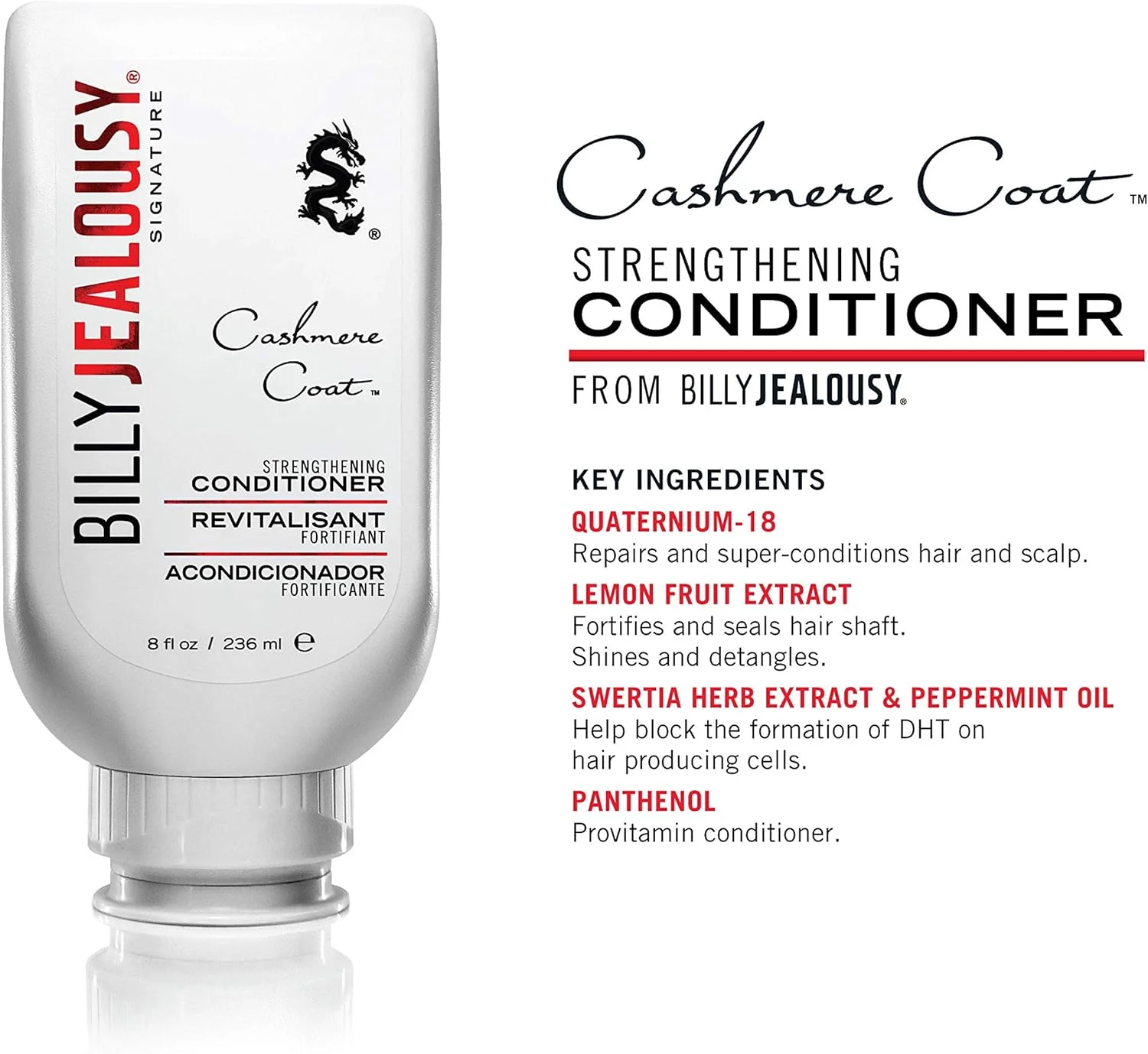 نرم کننده تقویت کننده مو بیلی جلیسی مدل Cashmere Coat، ۲۳۶ میلی لیتر (تک بسته)