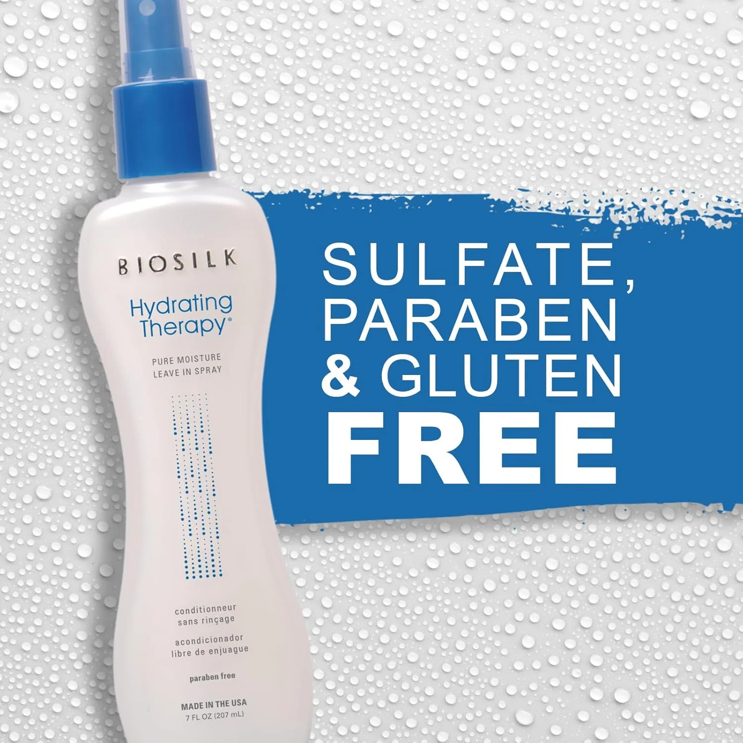 اسپری نرم کننده و آبرسان مو بایو سیلک مدل Hydrating Therapy Pure Moisture، حجم 207 میلی لیتر اسپری نرم کننده و آبرسان مو بایو سیلک مدل Hydrating Therapy Pure Moisture، حجم 207 میلی لیتر