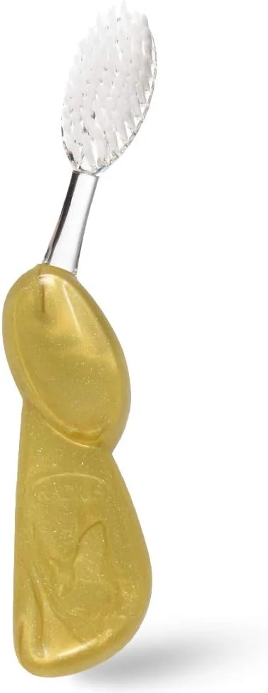 مسواک بزرگ RADIUS با سر قابل تعویض، مناسب دست راست، نرم، طلایی، یک عدد، فاقد BPA و مورد تایید ADA، تمیز کننده دندان و ماساژ لثه مسواک بزرگ RADIUS با سر قابل تعویض، مناسب دست راست، نرم، طلایی، یک عدد، فاقد BPA و مورد تایید ADA، تمیز کننده دندان و ماساژ لثه