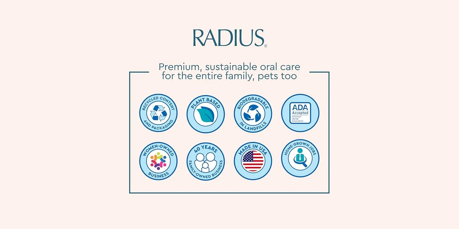 مسواک RADIUS Flex Brush با برس نرم، بدون BPA و مورد تایید ADA، طراحی شده برای بهبود سلامت لثه و کاهش مشکلات - دست راست - مشکی/بنفش - بسته 1 عددی مسواک RADIUS Flex Brush با برس نرم، بدون BPA و مورد تایید ADA، طراحی شده برای بهبود سلامت لثه و کاهش مشکلات - دست راست - مشکی/بنفش - بسته 1 عددی