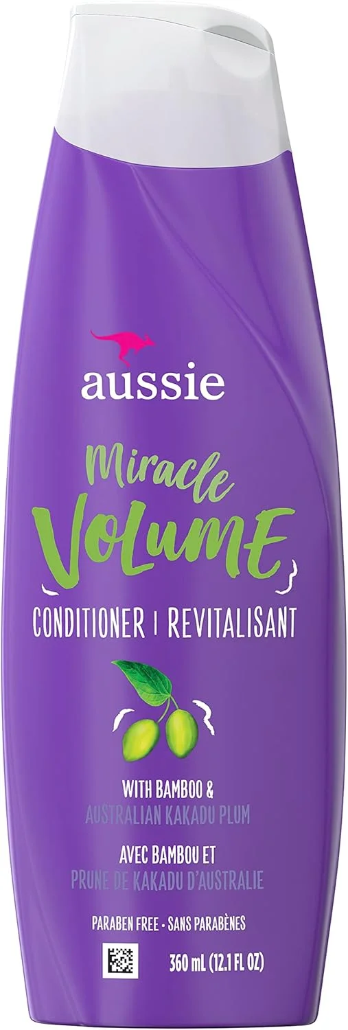 نرم کننده حجم دهنده موهای نازک Aussie Miracle بدون پارابن، آلو و بامبو، 360 میلی لیتر (بسته 6 عددی) نرم کننده حجم دهنده موهای نازک Aussie Miracle بدون پارابن، آلو و بامبو، 360 میلی لیتر (بسته 6 عددی)